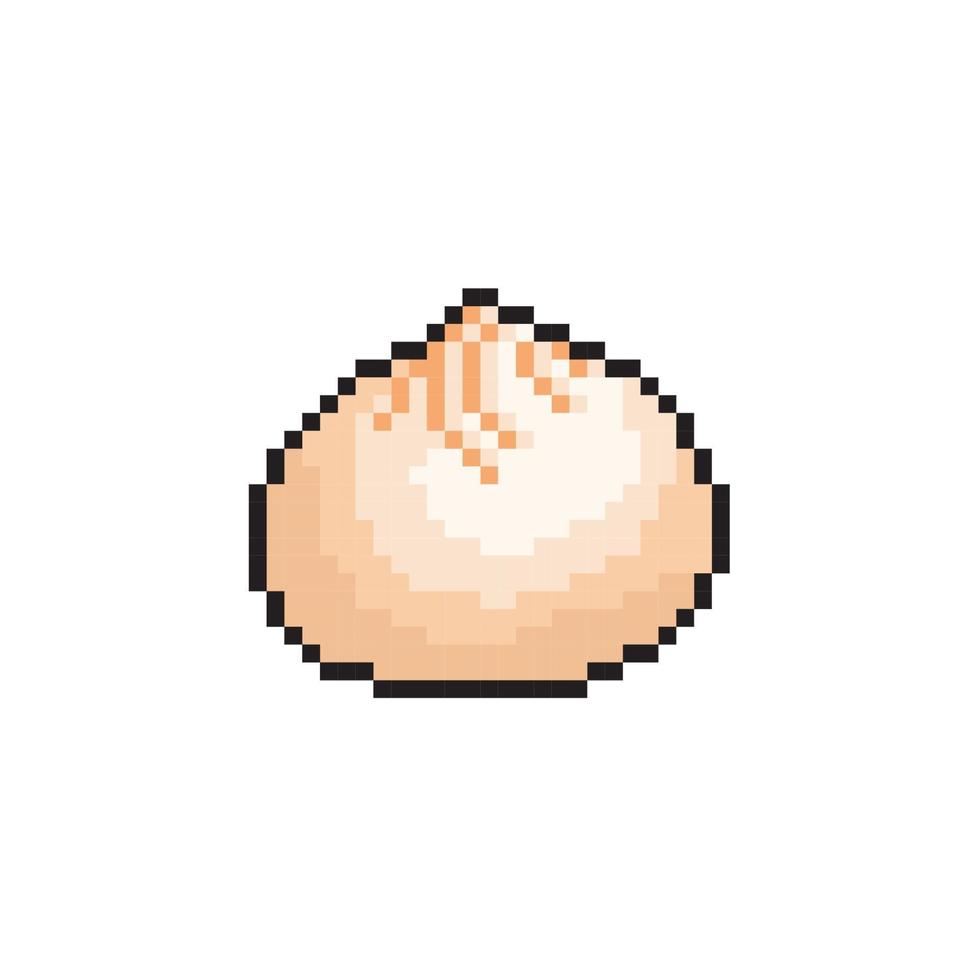 dumplings in pixel art style vector