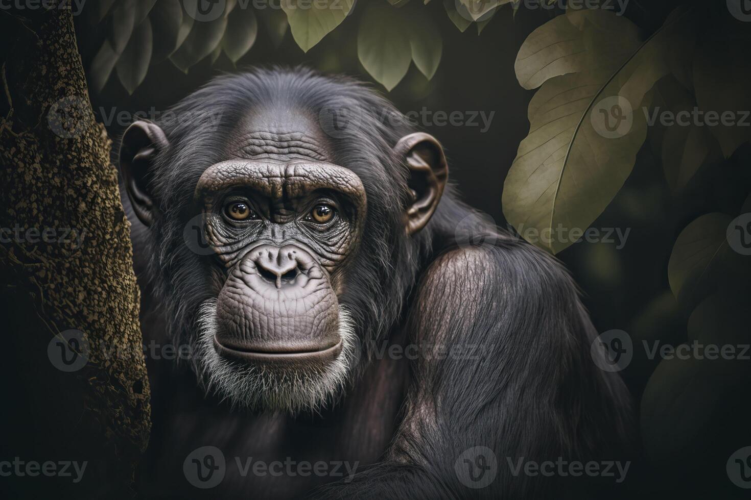 Chimpanzee close-up. . photo