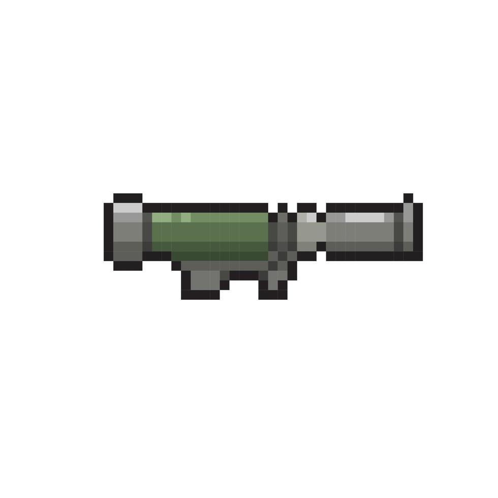 rocket launcher in pixel art style vector