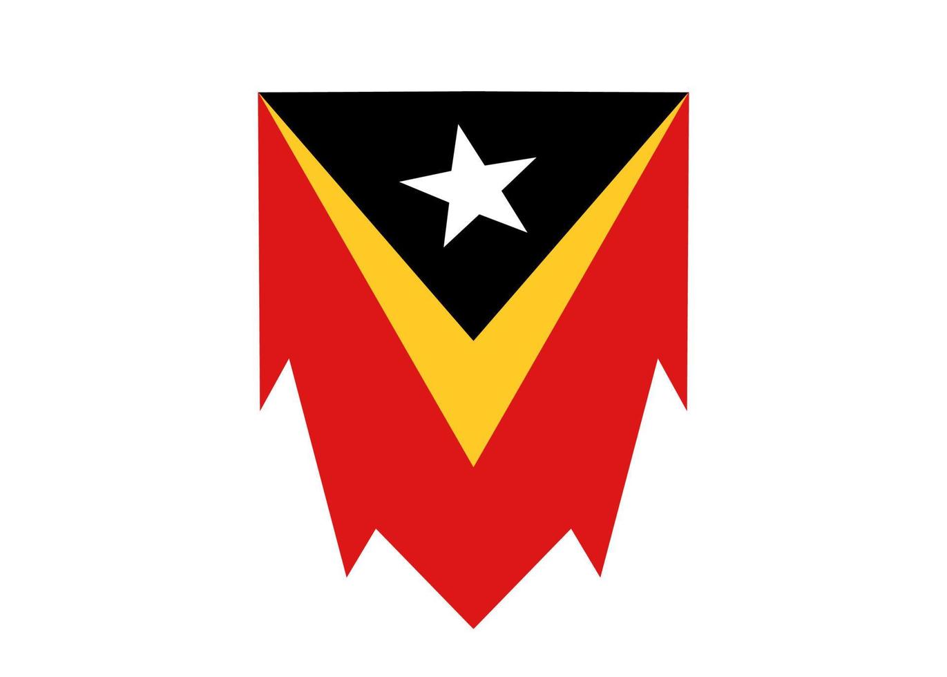 East Timor flag icon, illustration of the national flag design with the concept of elegance vector
