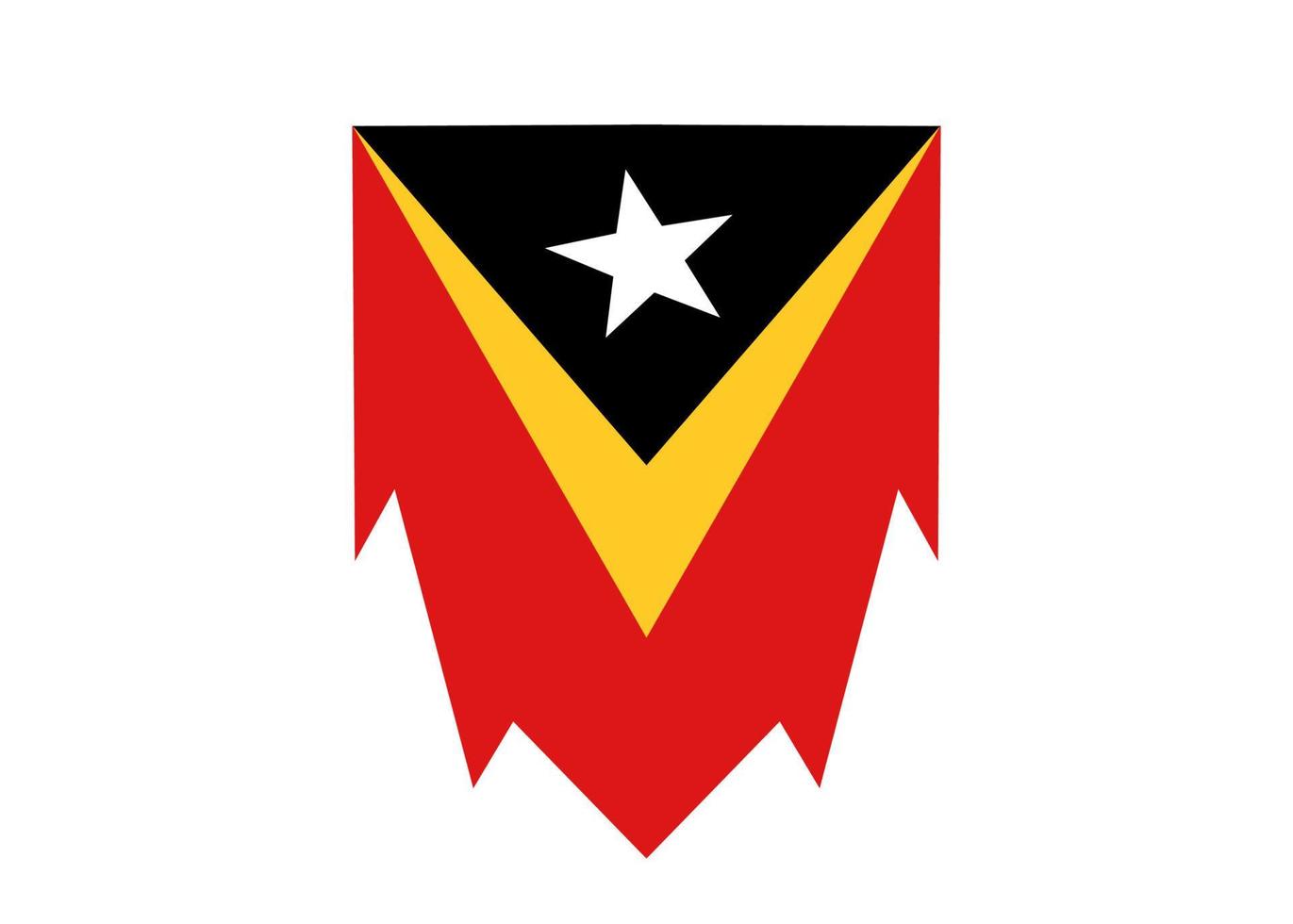 este Timor bandera icono, ilustración de el nacional bandera diseño con el concepto de elegancia vector