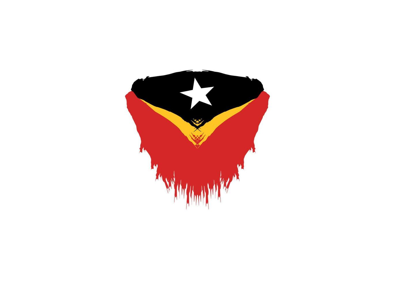 este Timor bandera icono, ilustración de el nacional bandera diseño con el concepto de elegancia vector
