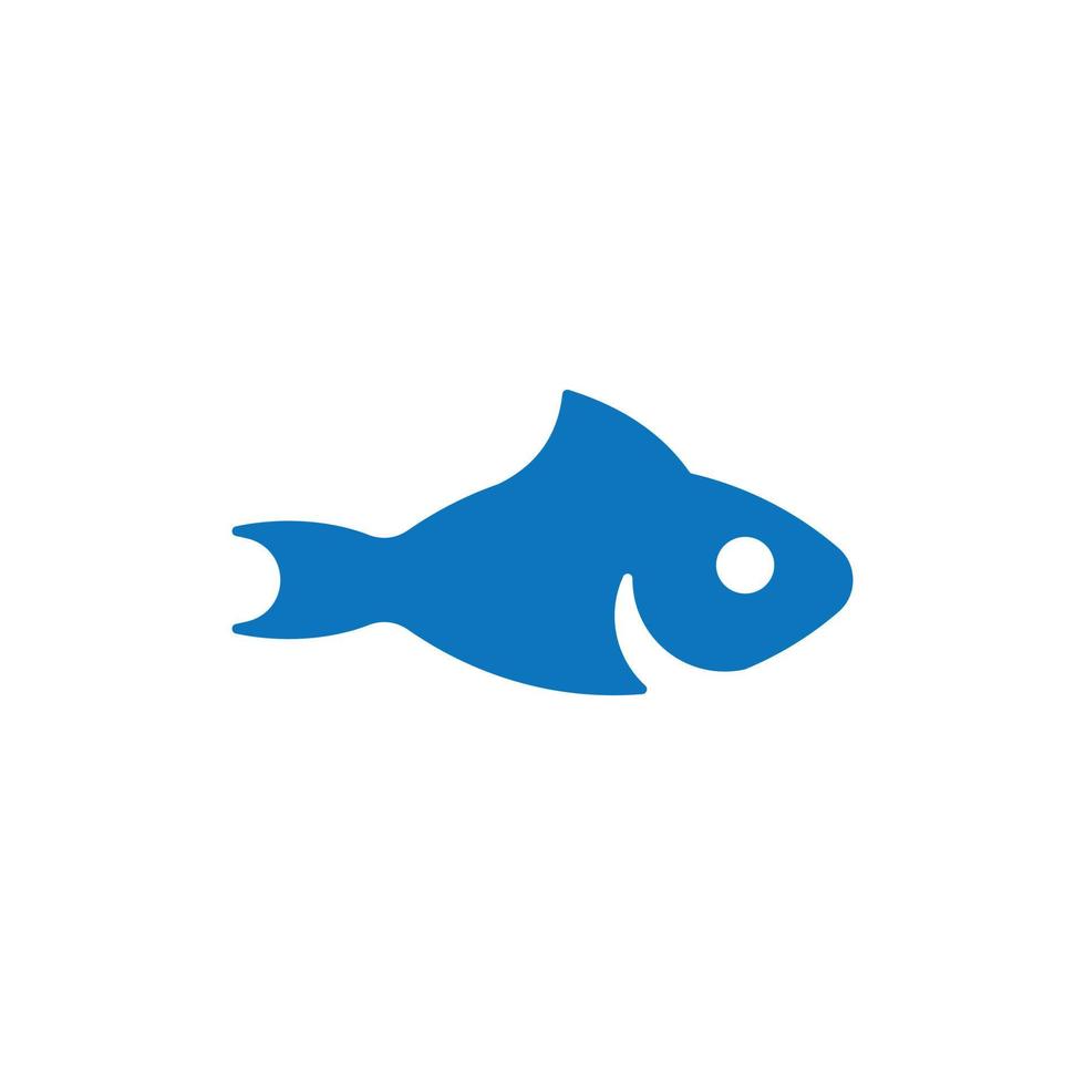 Animal fish swimming modern simple logo vector