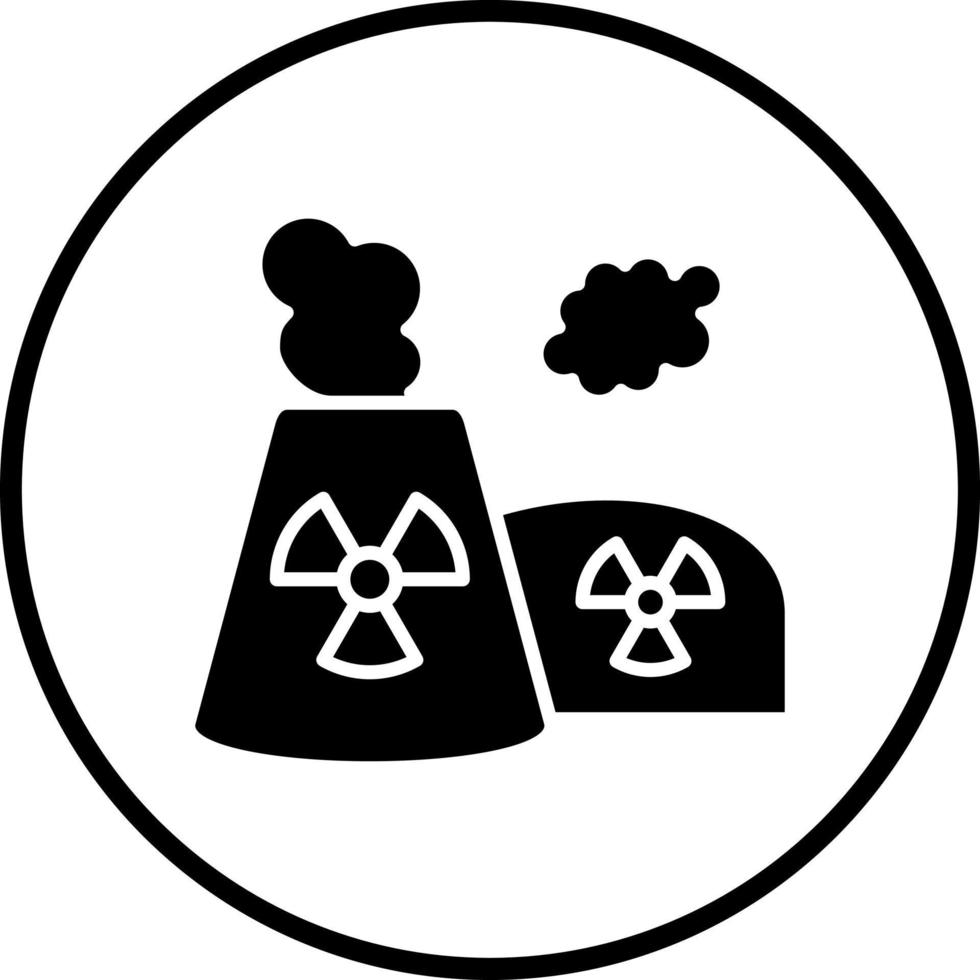 Nuclear Pollution Vector Icon Style