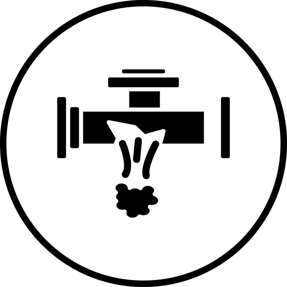 Gas Pipe Leak Vector Icon Style