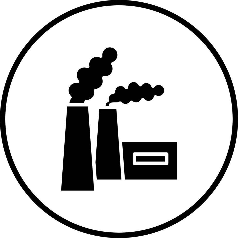 Chimney Pollution Vector Icon Style