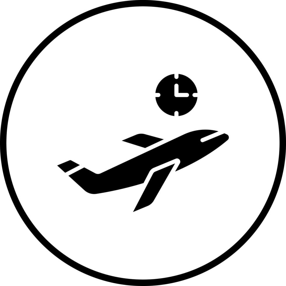 retrasado vuelo vector icono estilo