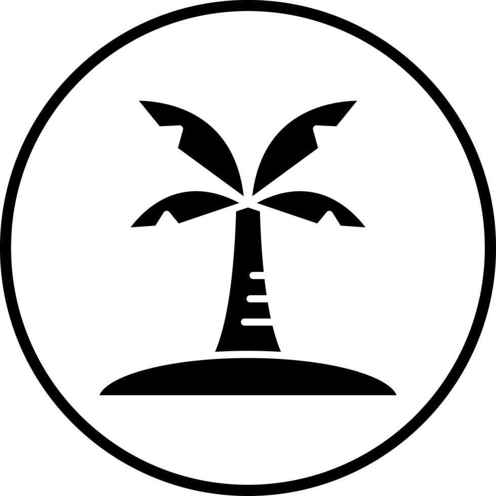 Palm Island Vector Icon Style