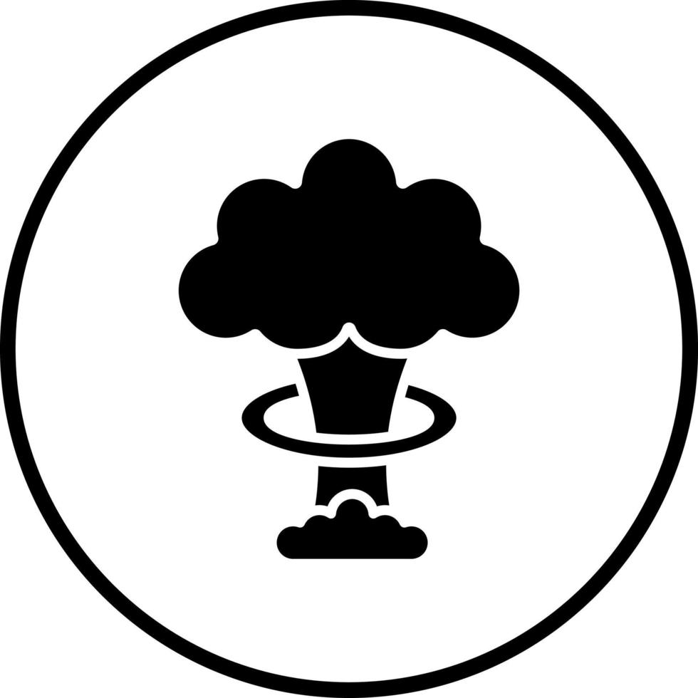 Nuclear Explosion Vector Icon Style