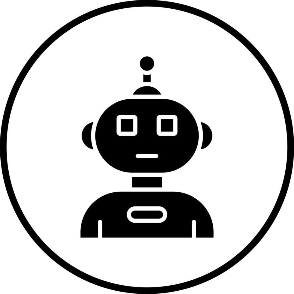 Humanoid Robot Vector Icon Style