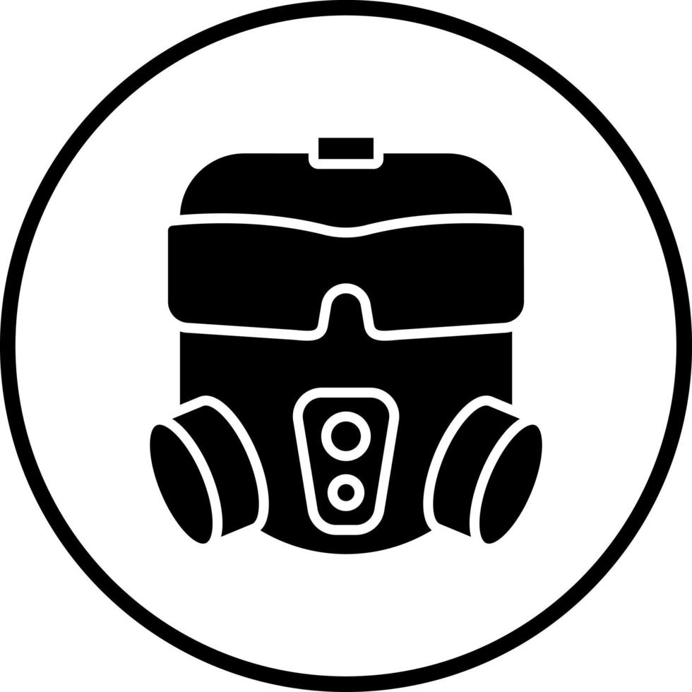 Gas Mask Vector Icon Style