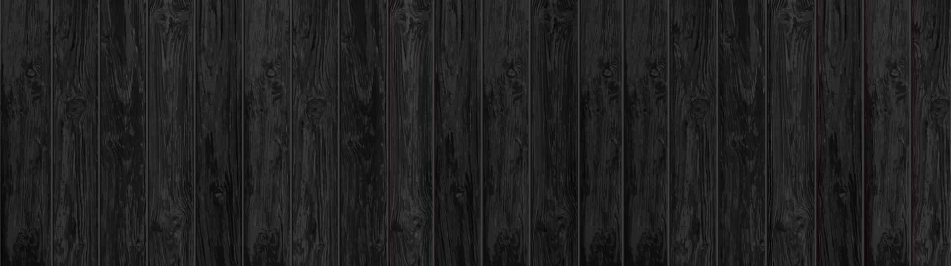 Realistic black wooden board background vector