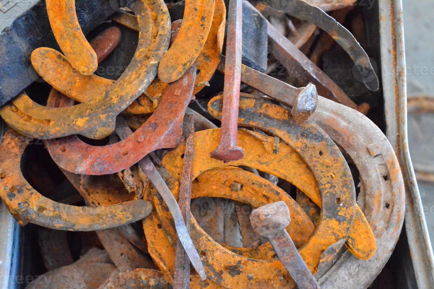 Scrap metal at the junkyard photo