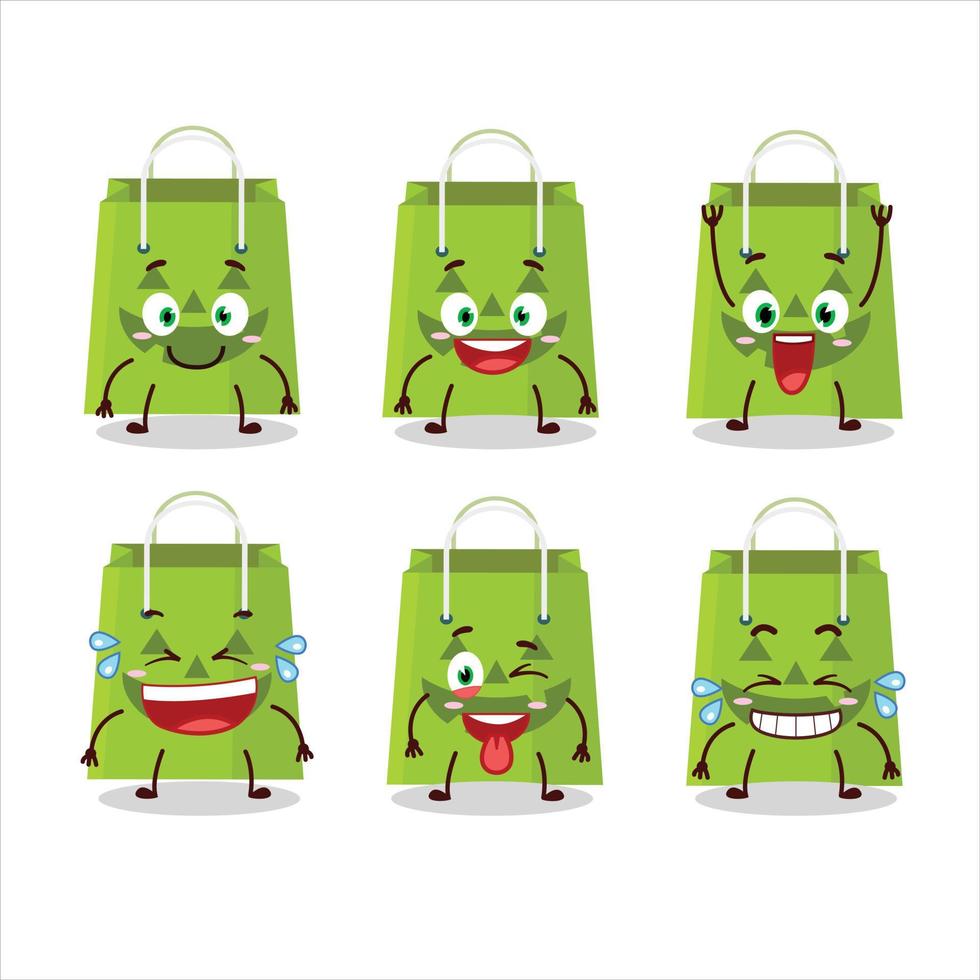 Cartoon character of halloween tote bag with smile expression vector