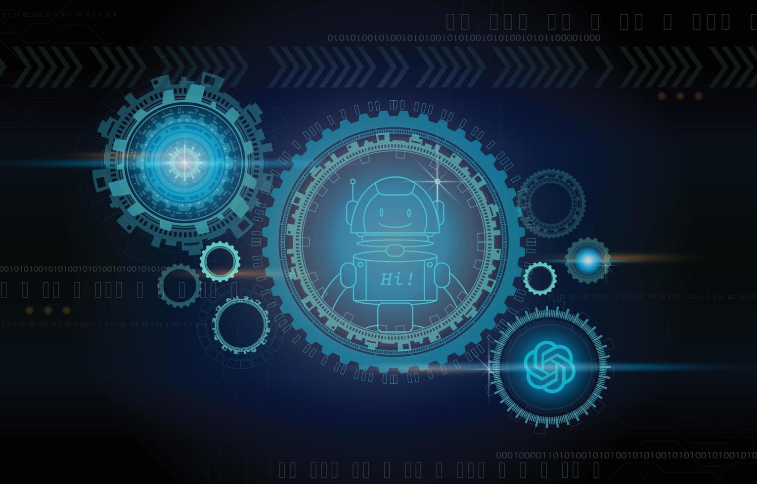 inteligente artificial inteligencia tecnología antecedentes vector