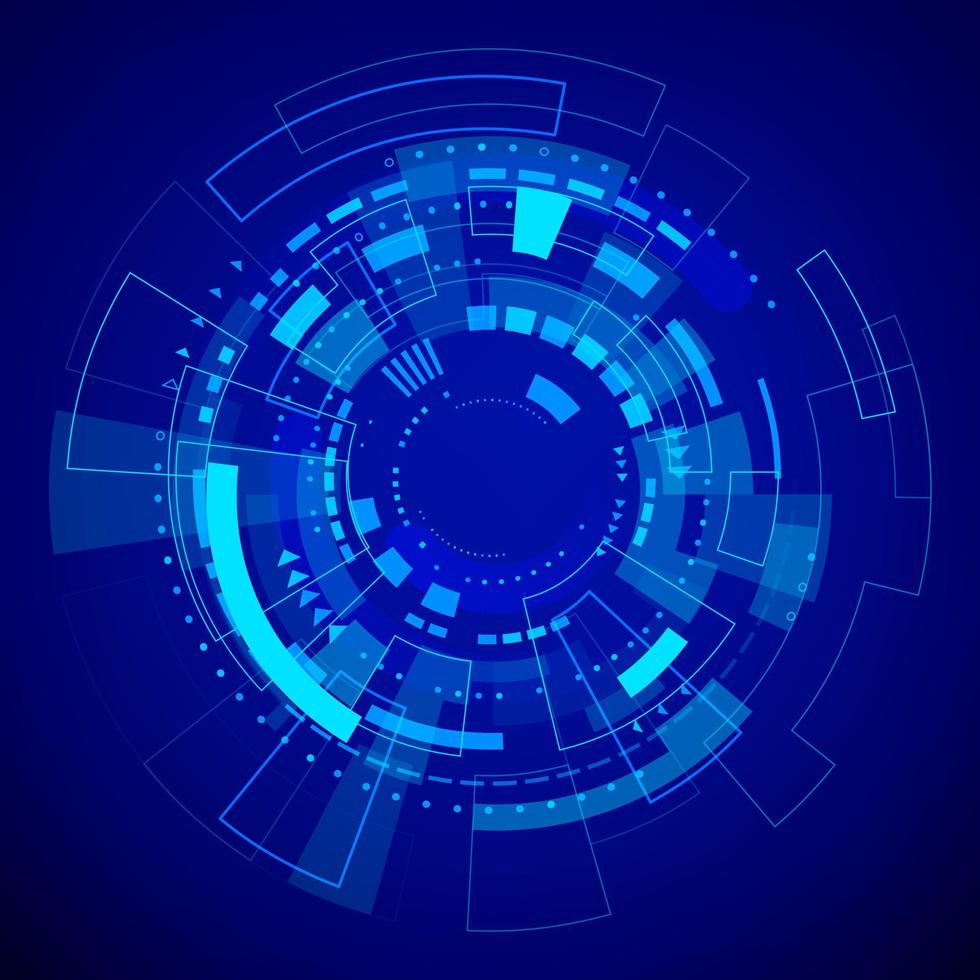 Futuristic Technology Pattern. Blue Abstract Digital Background. Vector illustration