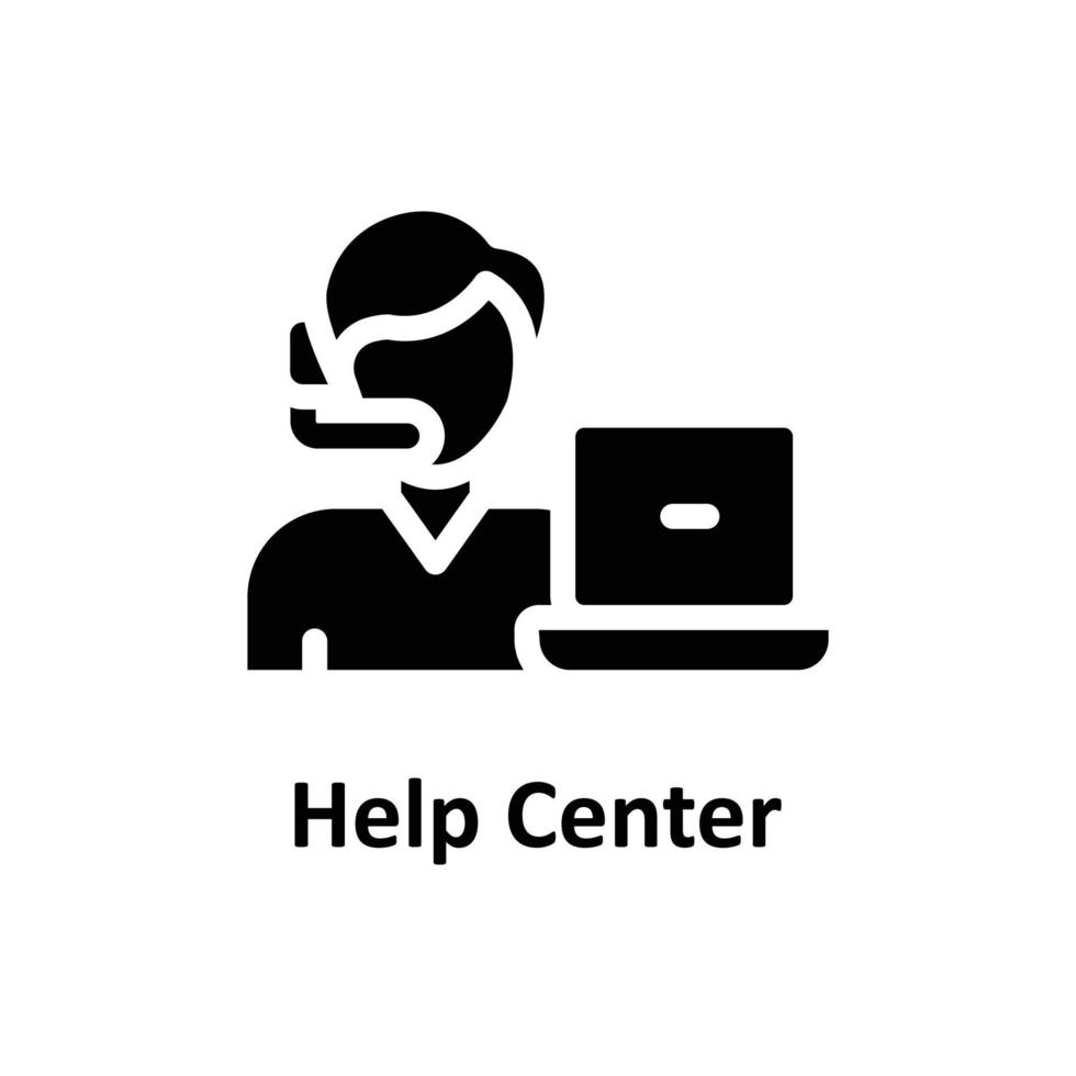 Help Center Vector Solid Icons. Simple stock illustration stock