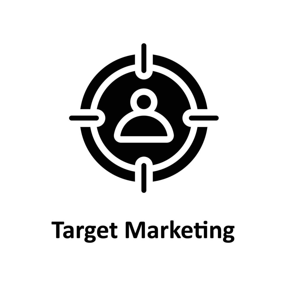 Target Marketing Vector Solid Icons. Simple stock illustration stock