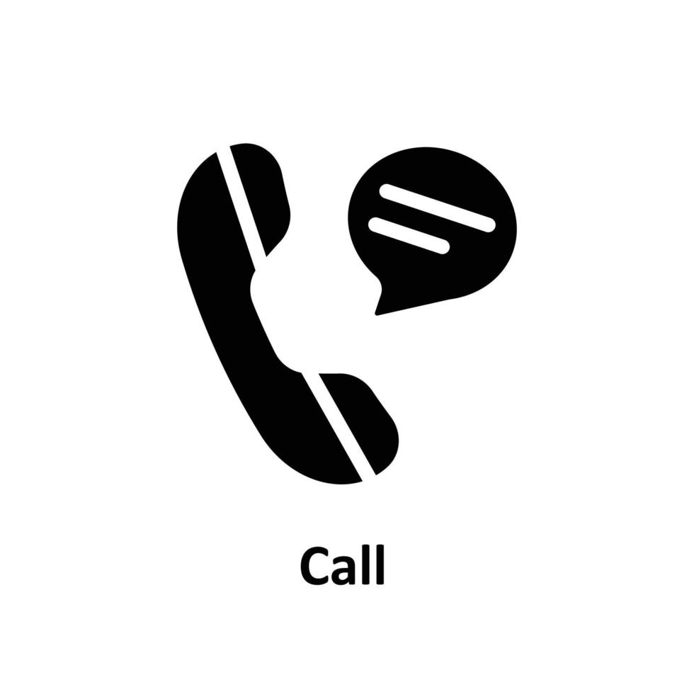 Call Vector Solid Icons. Simple stock illustration stock