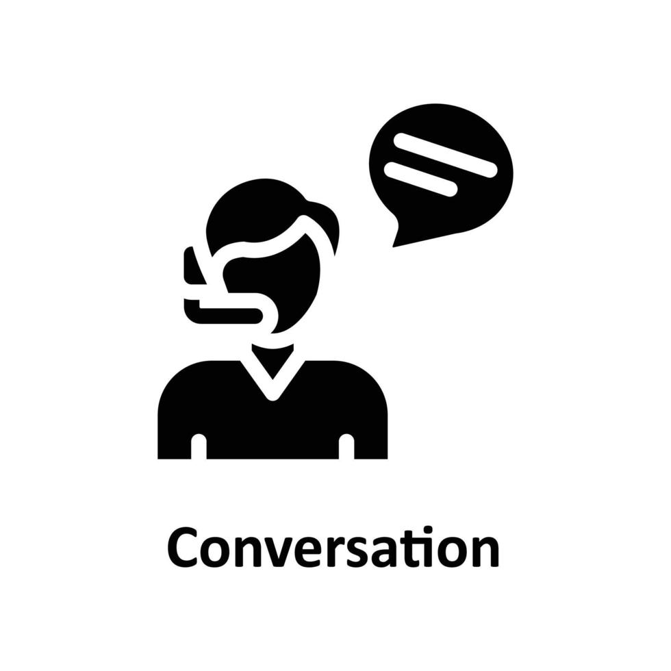 Conversation Vector Solid Icons. Simple stock illustration stock