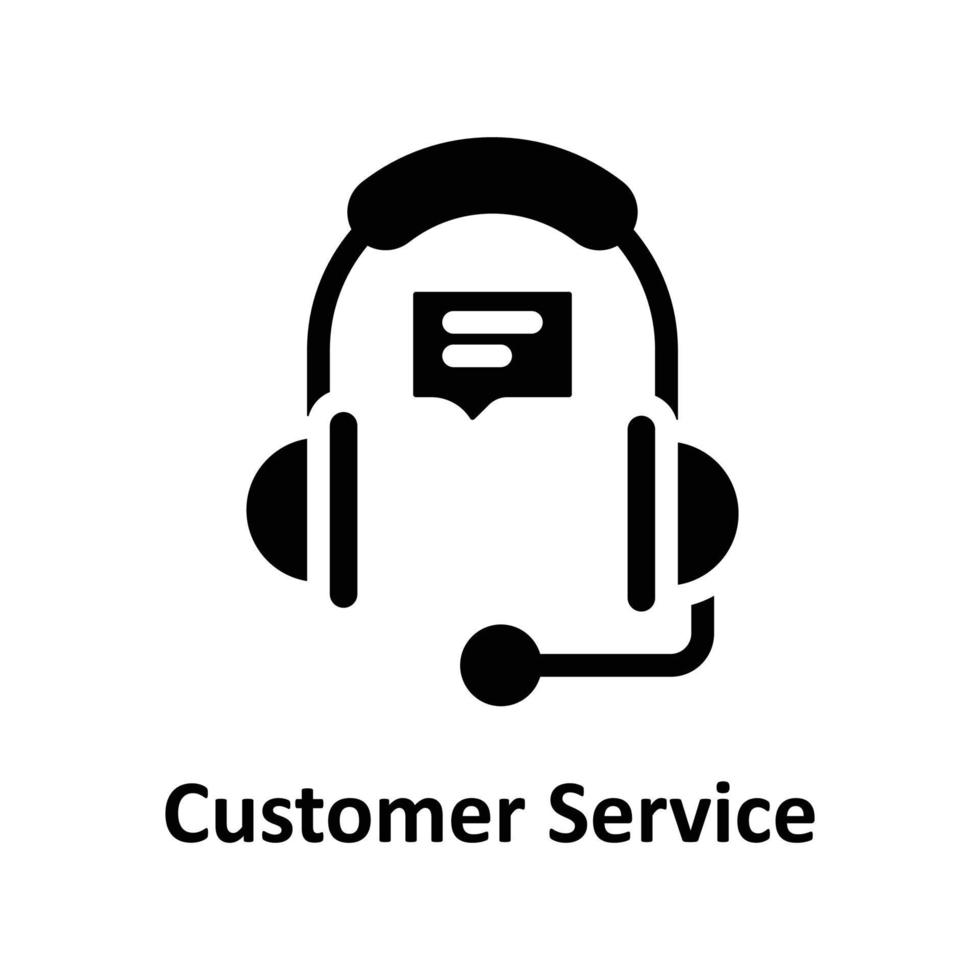 Customer Service Vector Solid Icons. Simple stock illustration stock