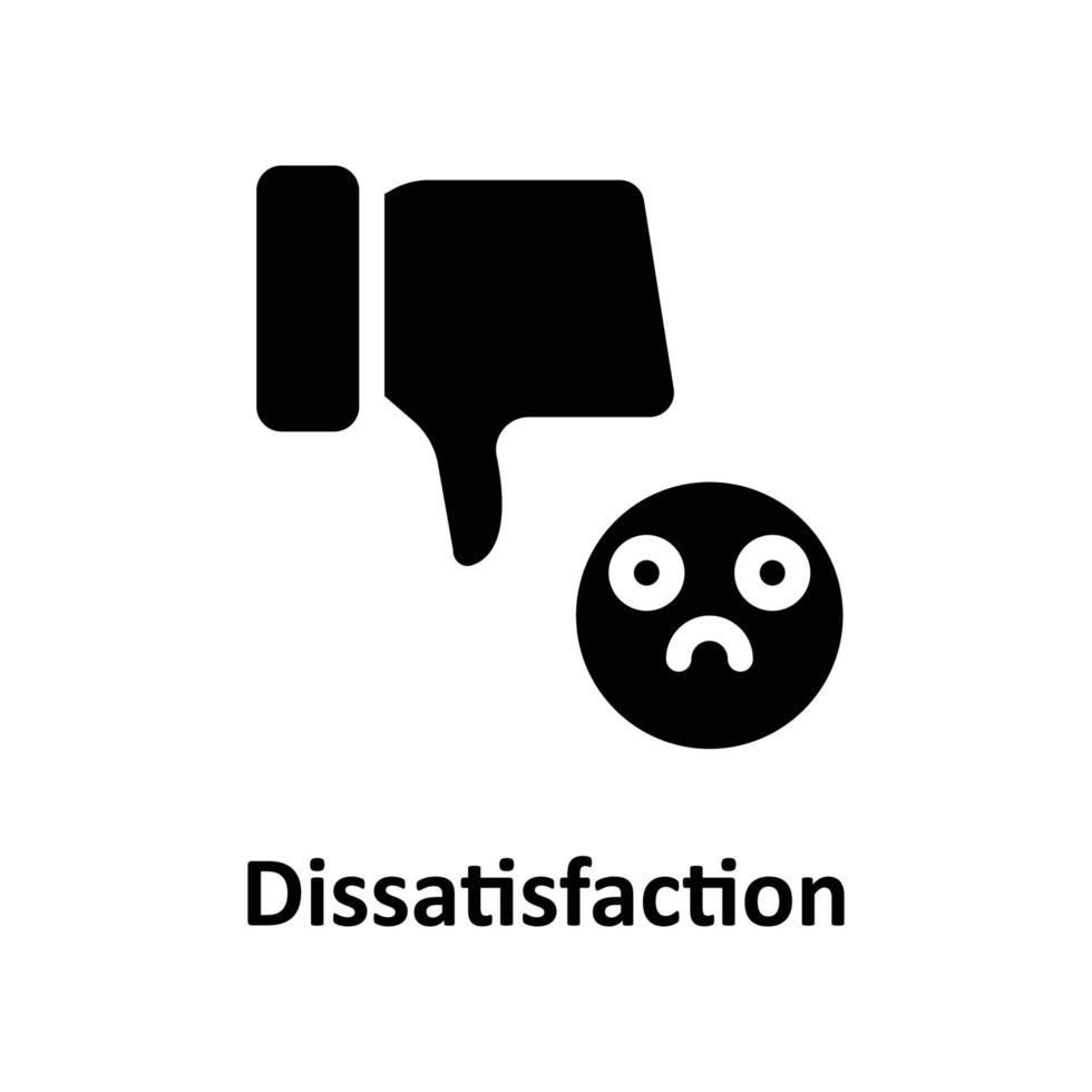 Dissatisfaction Vector Solid Icons. Simple stock illustration stock