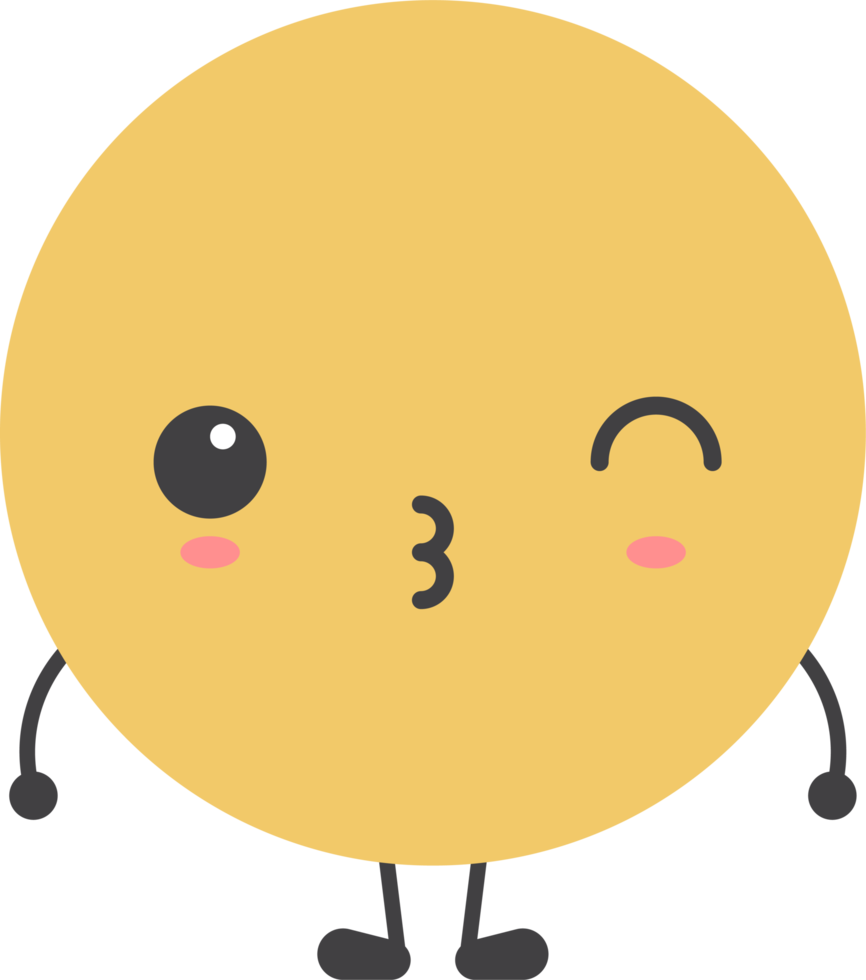 Cartoon emoji with facial expression png