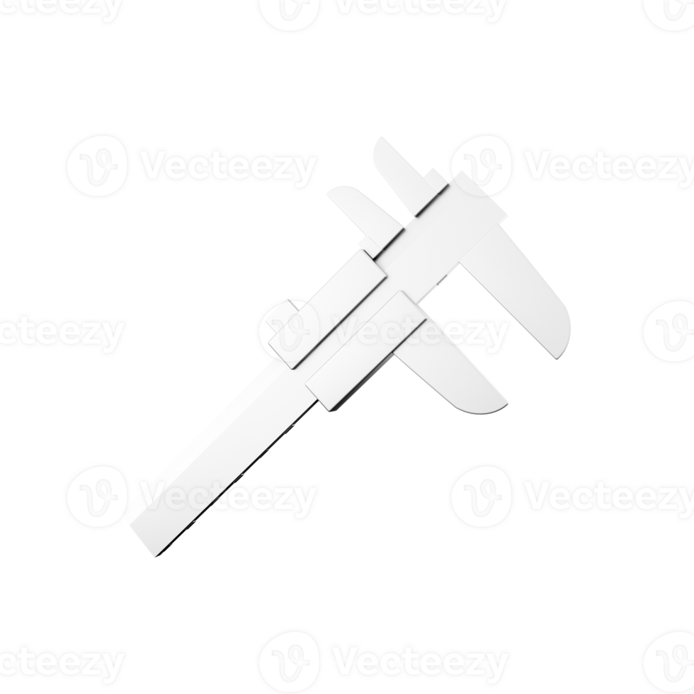 Silber 3d Bremssattel Symbol isoliert auf Weiß Hintergrund - - 3d Wiedergabe. png