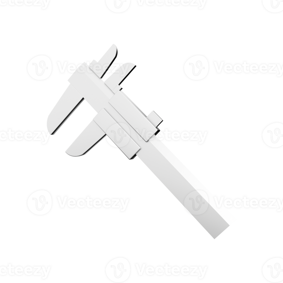 Silber 3d Bremssattel Symbol isoliert auf Weiß Hintergrund - - 3d Wiedergabe. png