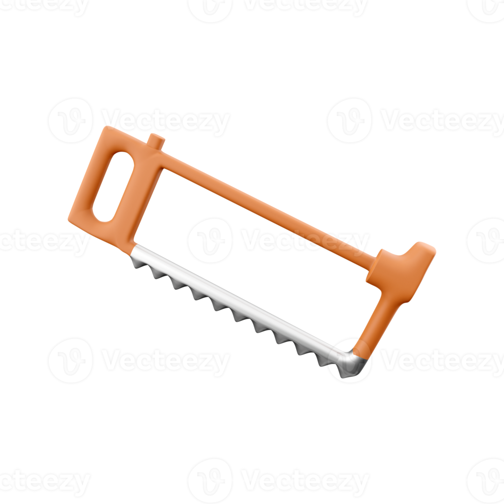 3d render A saw on a white background. 3D rendering, icon. png