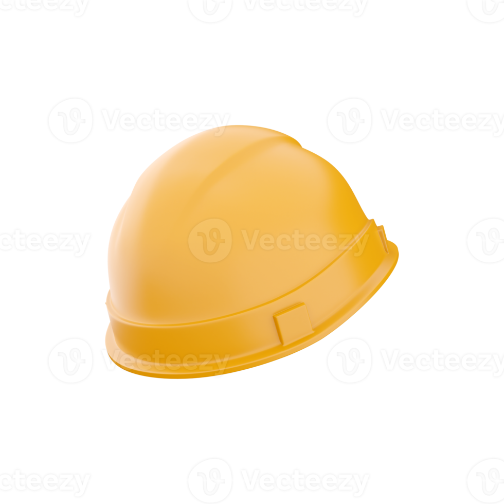 3d render Yellow hard hat, safety helmet isolated on white. 3d illustration. 3d rendering yellow helmet. png