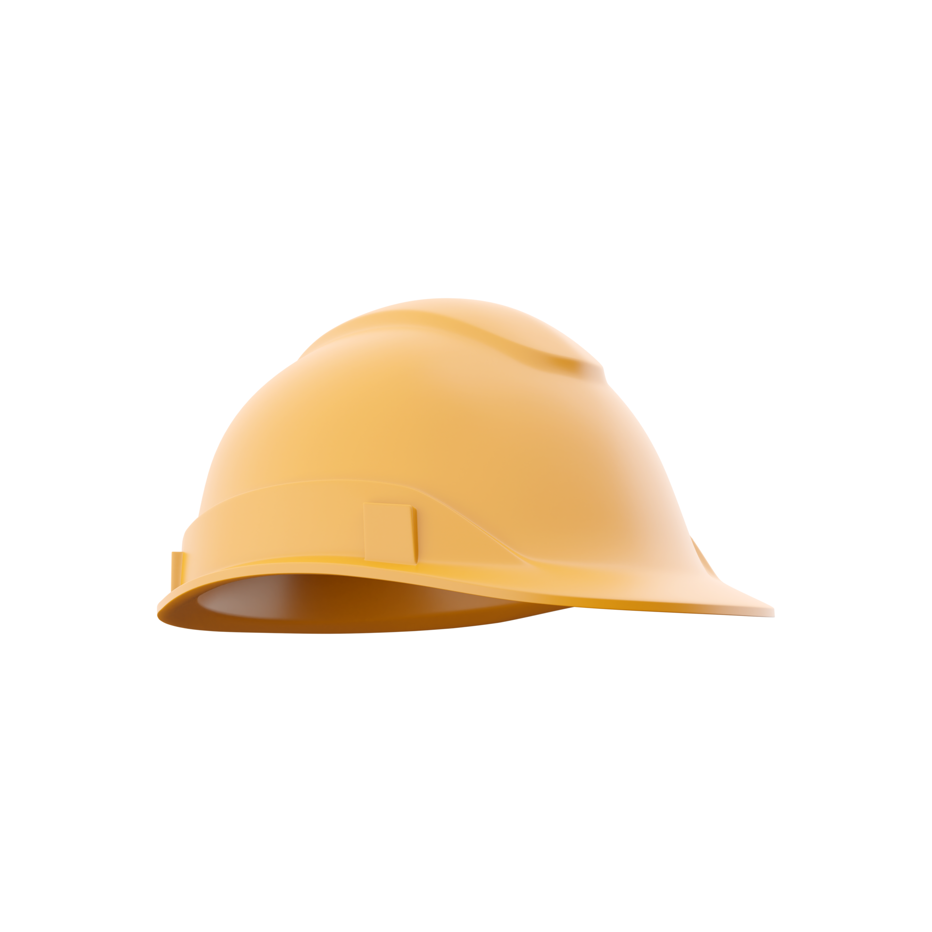 3d render Yellow hard hat, safety helmet isolated on white. 3d