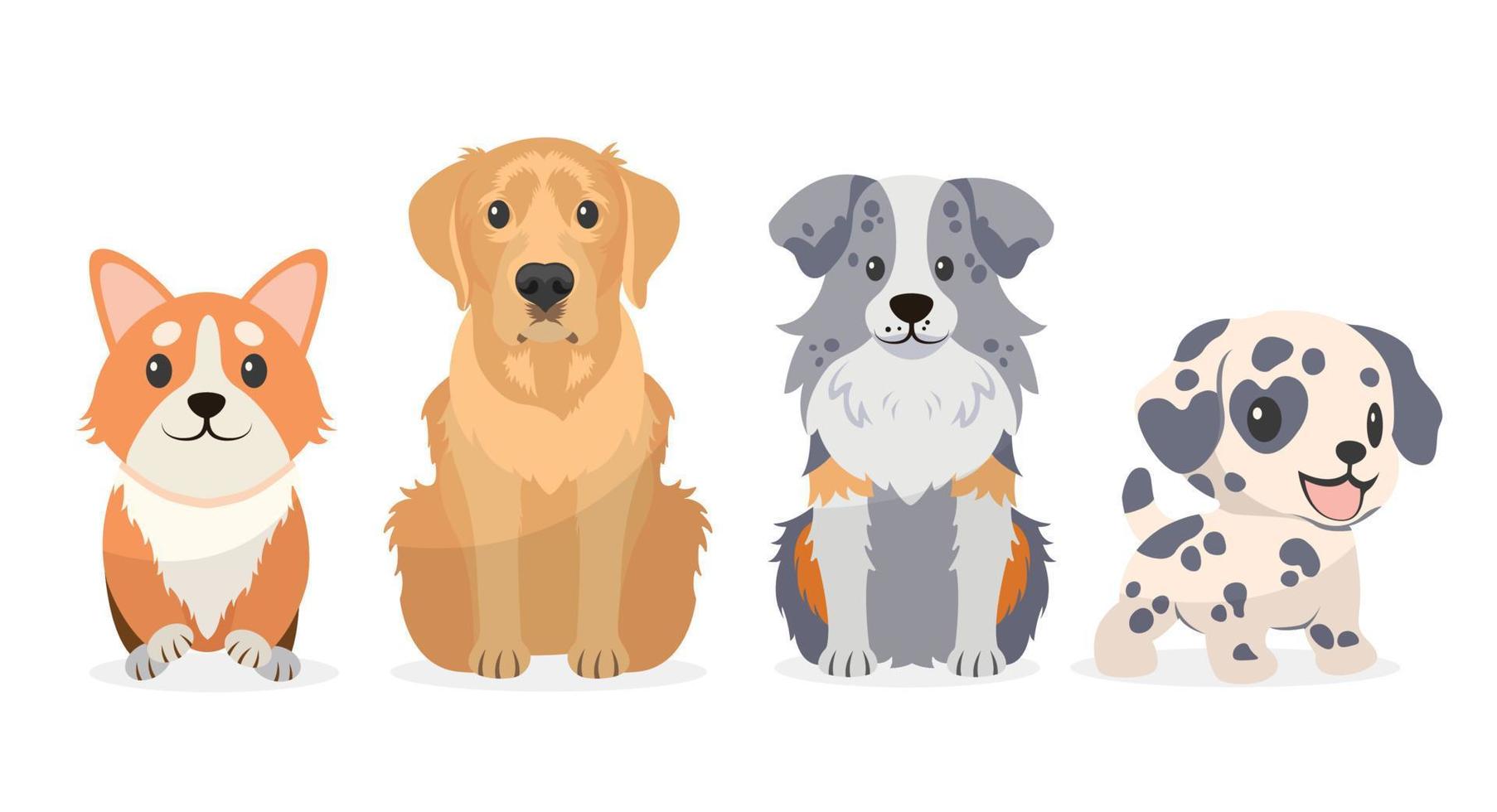 perro dibujos animados. mascota caracteres ilustración vector