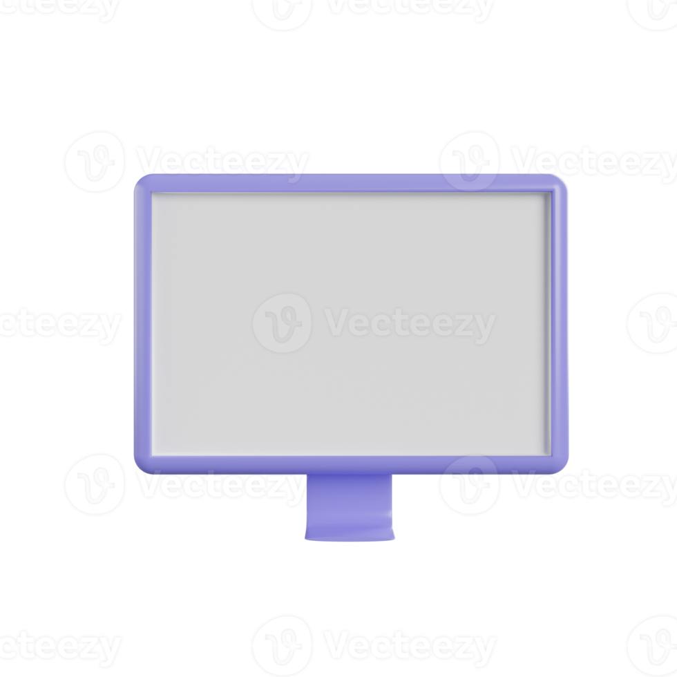 personal computer icon. 3d render illustration png