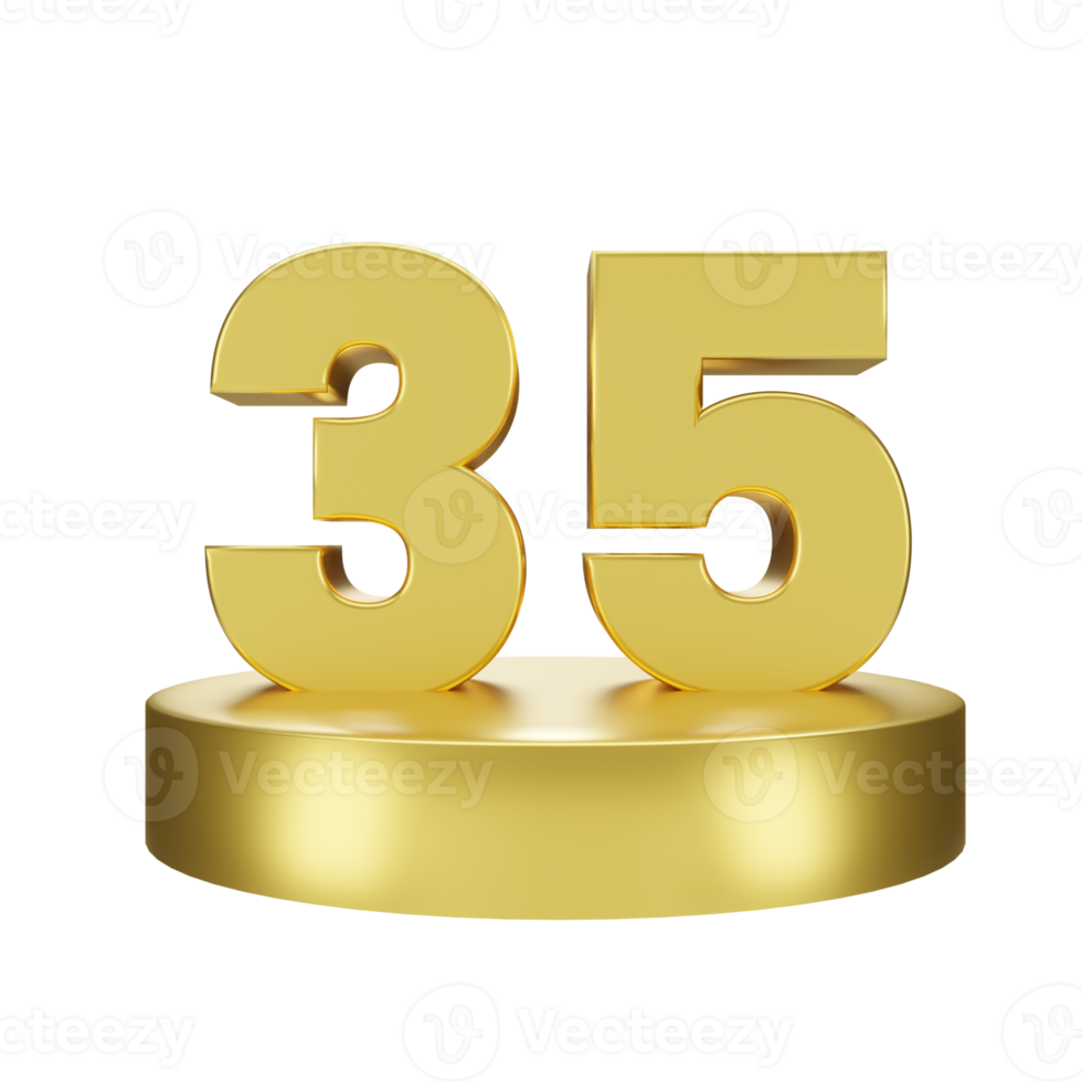 number 35 on the golden podium png