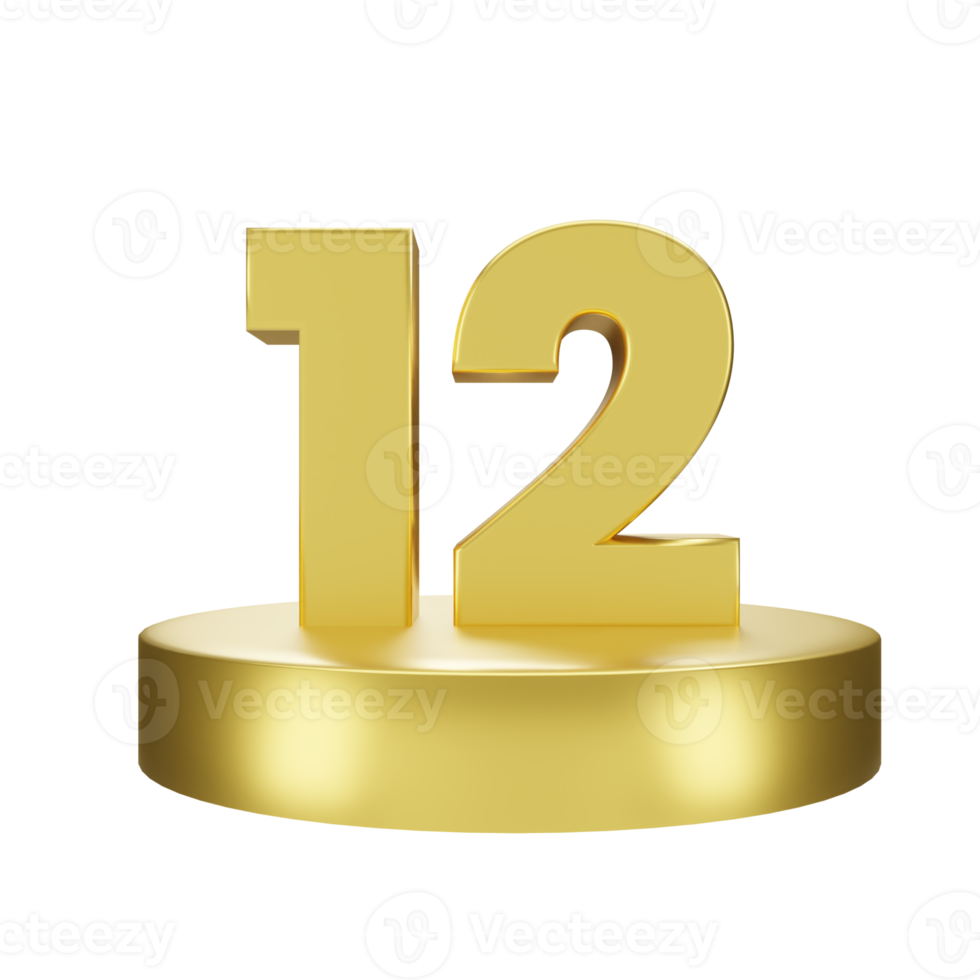 number 12 on the golden podium png