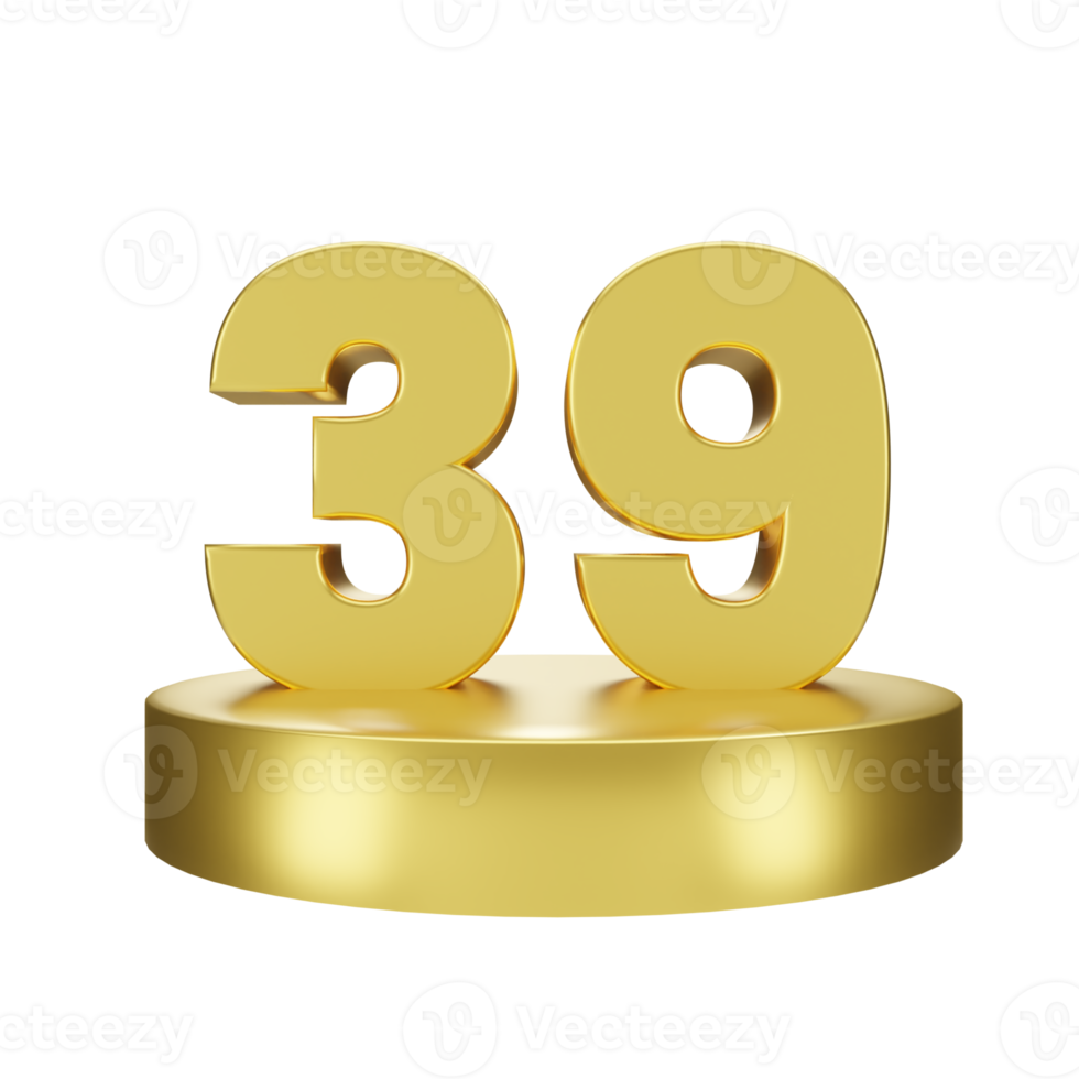number 39 on the golden podium 22278033 PNG