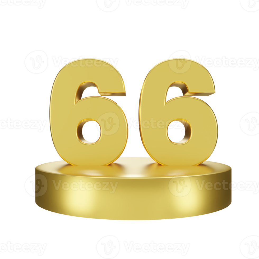 number 66 on the golden podium png