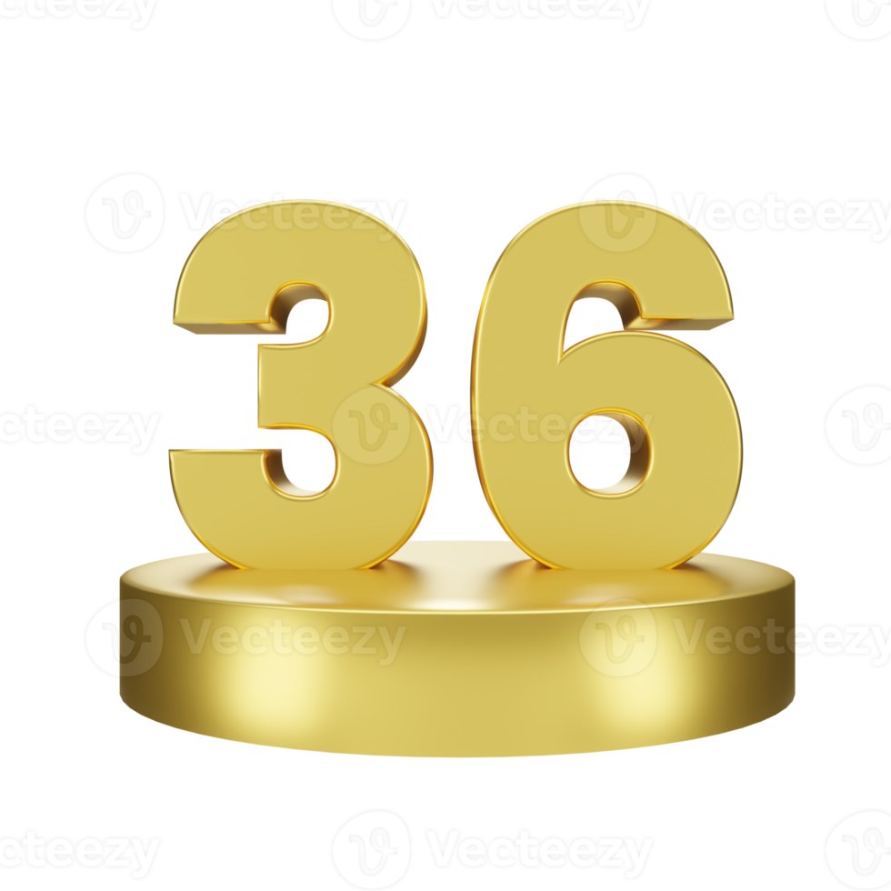 number 36 on the golden podium png