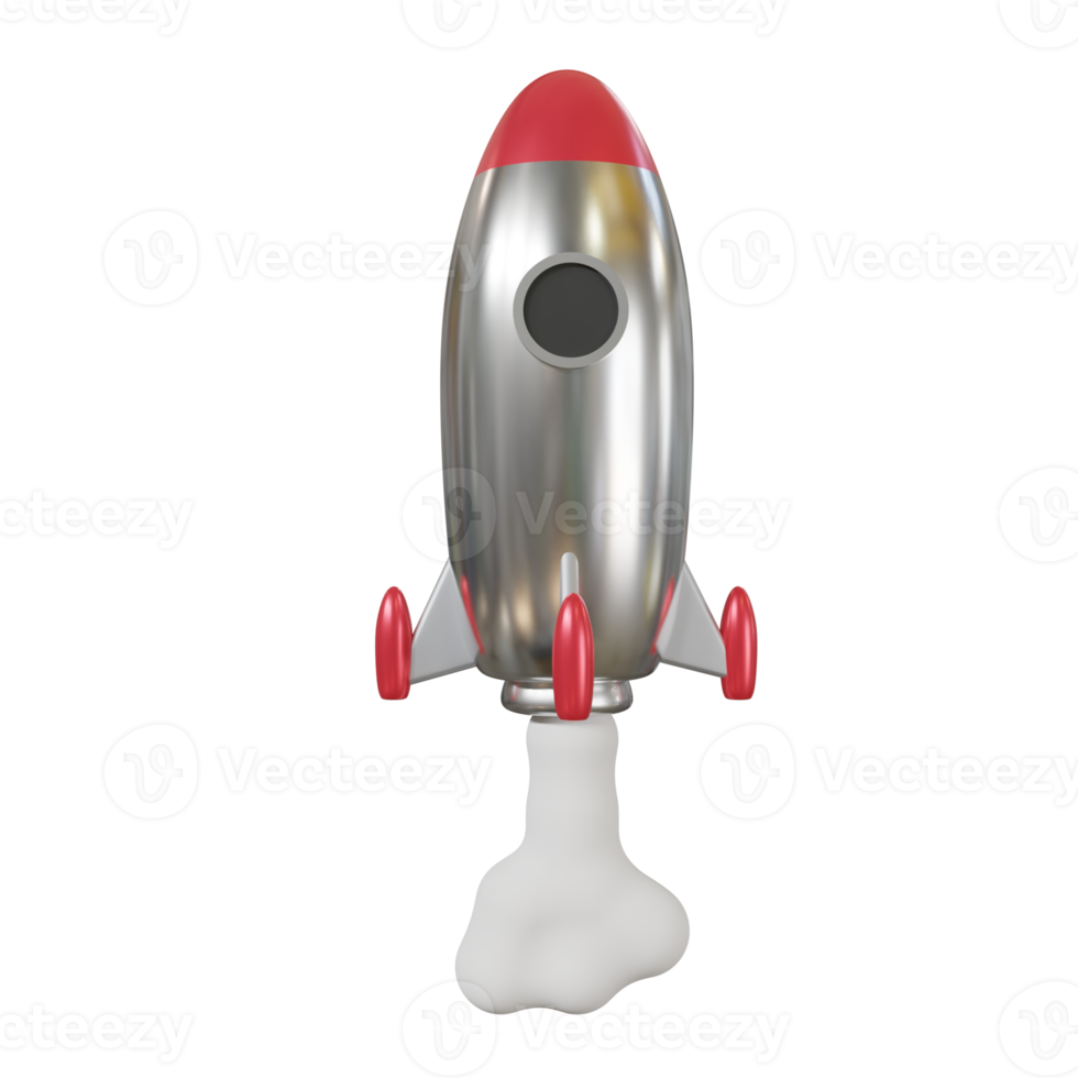 Rocket. 3d render png