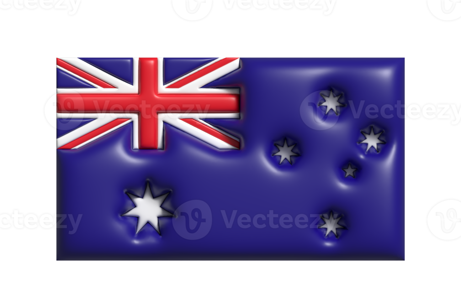 Australia flag. 3d render png