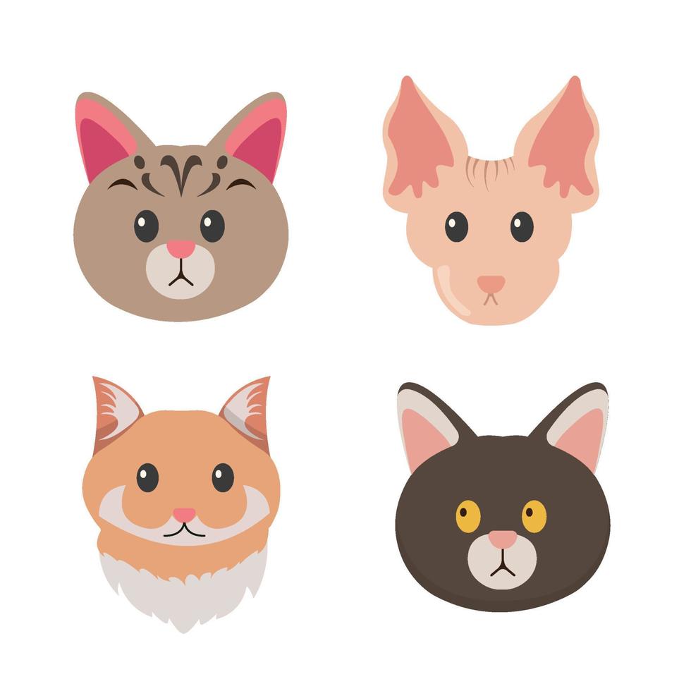 cat cartoon. pet characters illustration vector