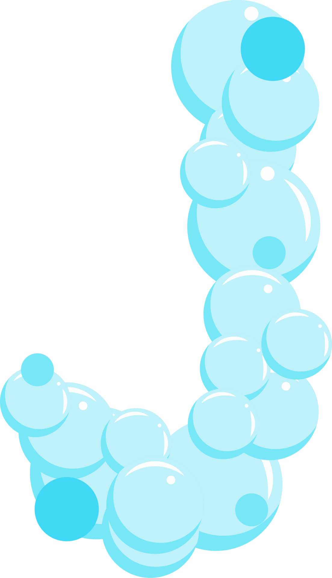 Alphabet of soap bubbles. Water suds letter J. Cartoon font 22278079 PNG