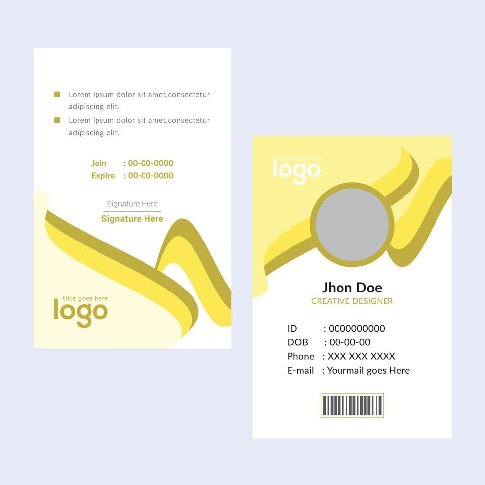 creativo plantillas negocio tarjeta. amarillo negocio tarjetas profesional y elegante resumen tarjeta plantillas Perfecto para tu empresa y trabajo título. vector diseño plantillas. limpiar negocio tarjetas