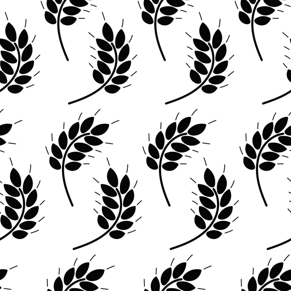 Seamless pattern with wheat ears vector illustration