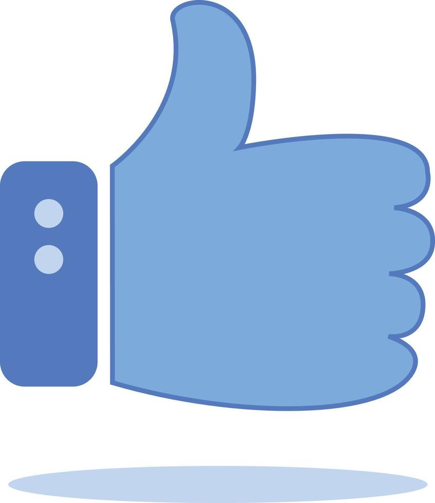 Flat hand like icon, vector
