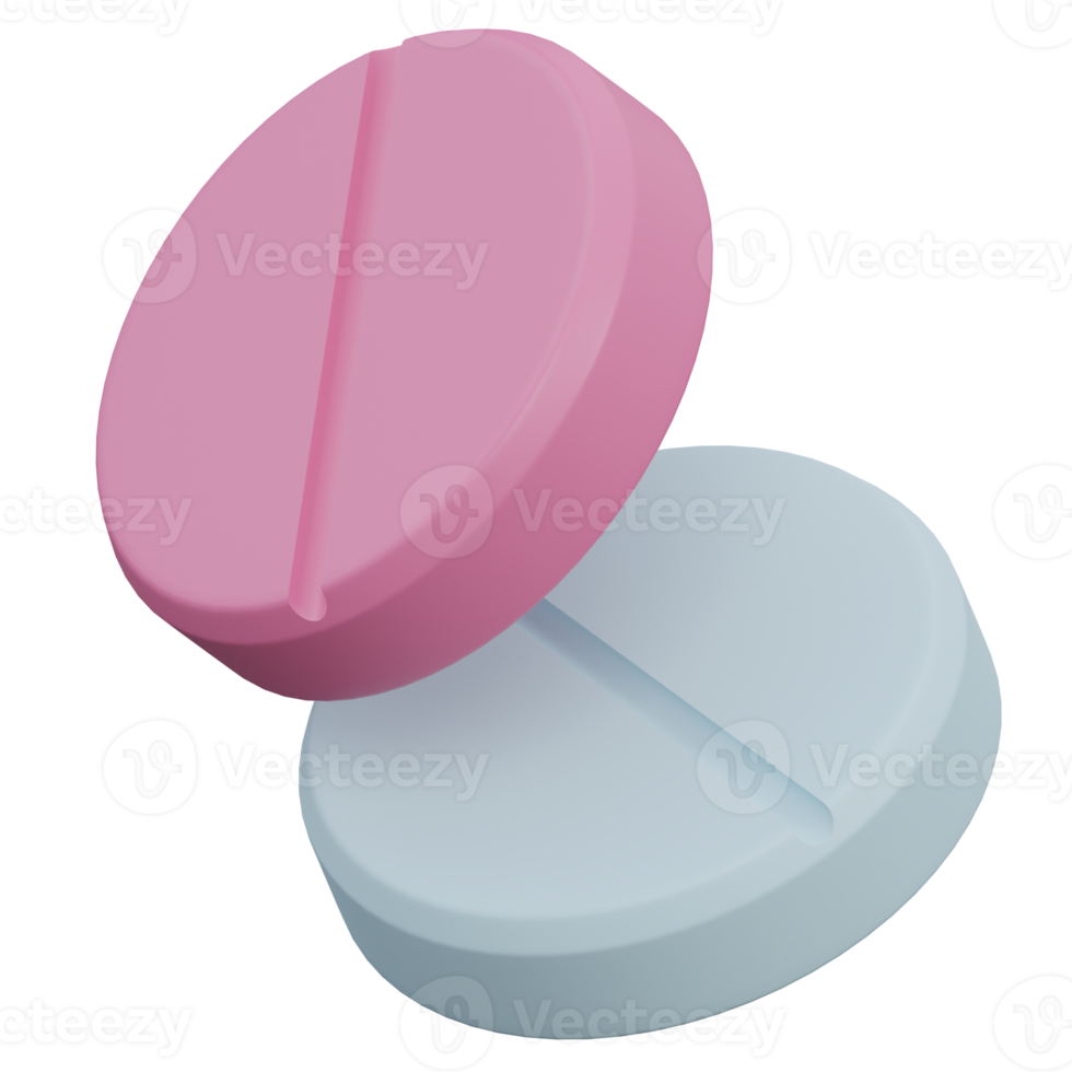 piller 3d framställa ikon illustration med transparent bakgrund, hälsa och medicinsk png