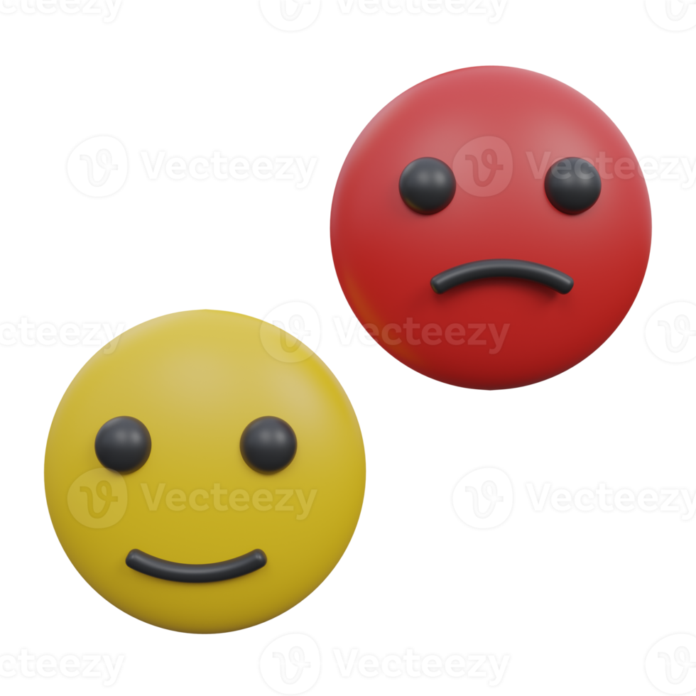 smiley feedback 3d render icon illustration with transparent background png