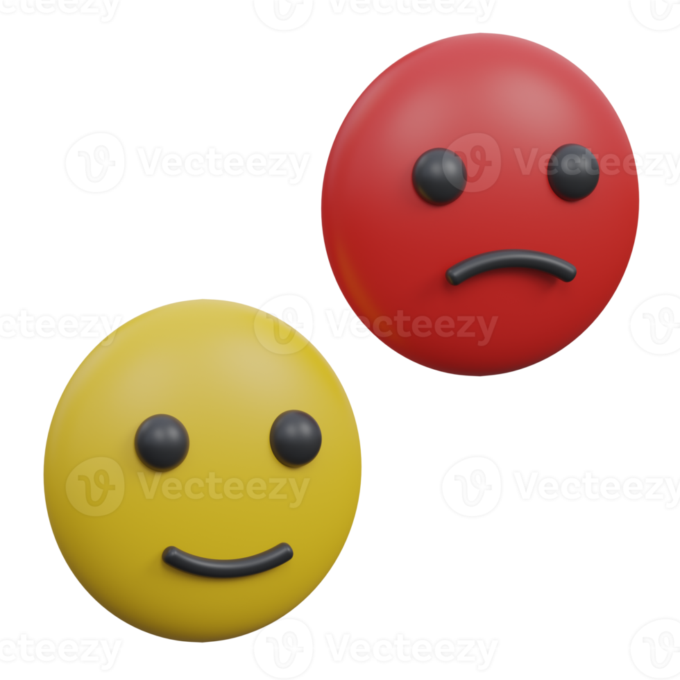 smiley feedback 3d render icon illustration with transparent background png