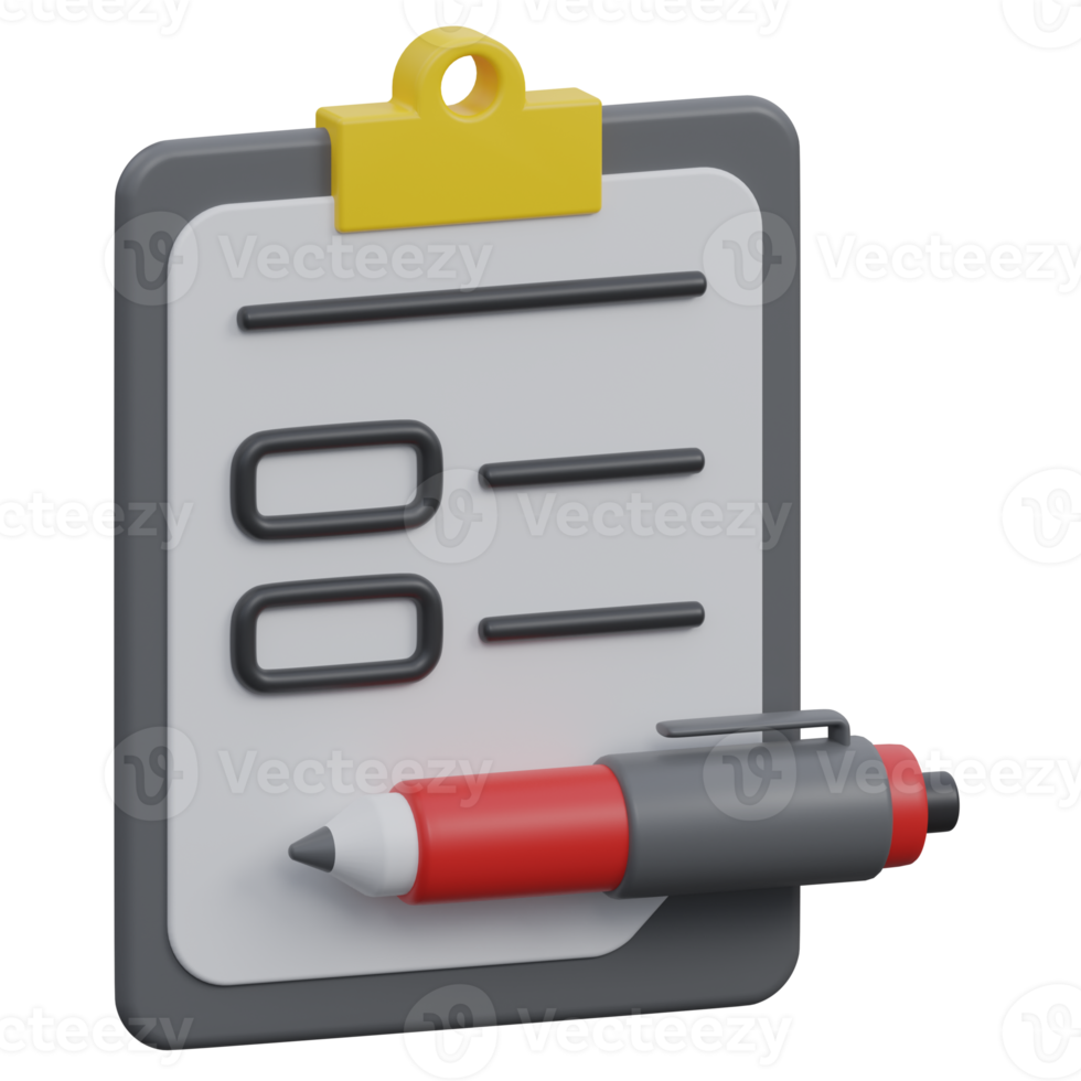 feedback form 3d render icon illustration with transparent background png